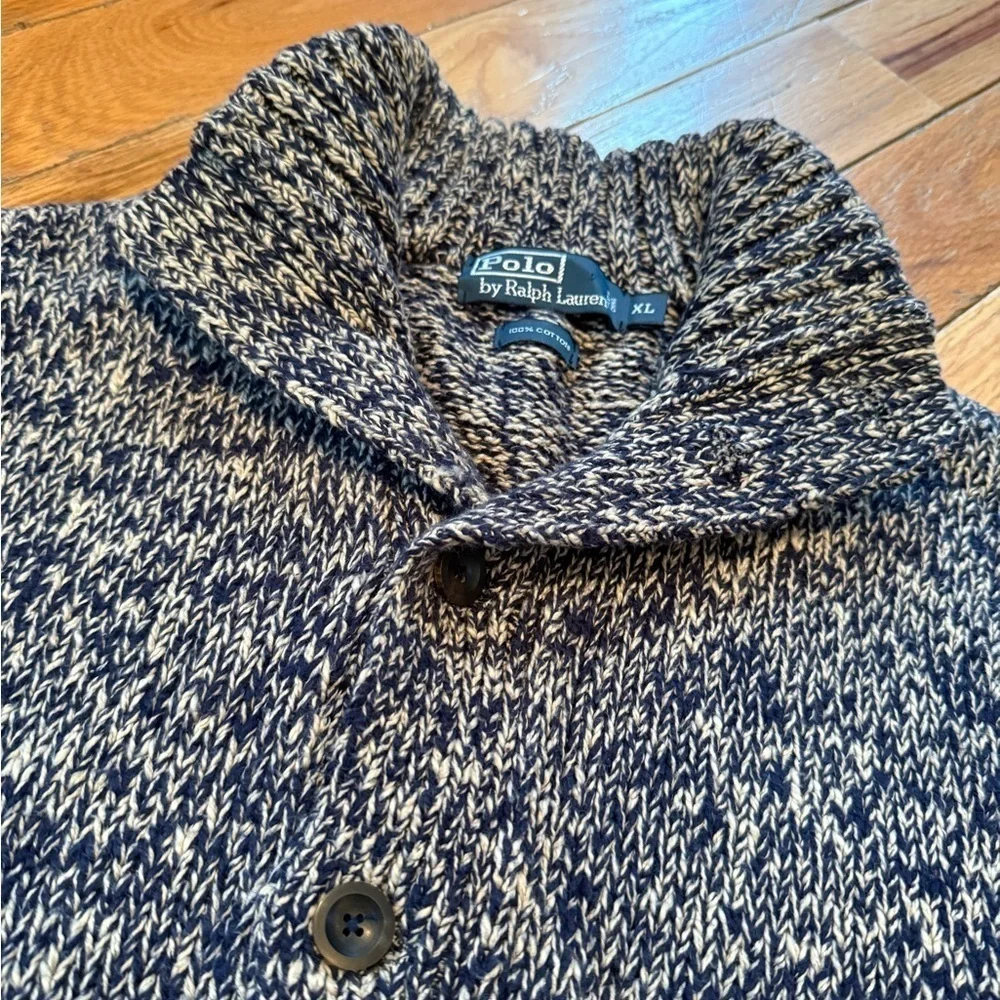 VTG Polo Ralph Lauren Men’s Size XL Chunky Knit Button Neck Pullover Sweater